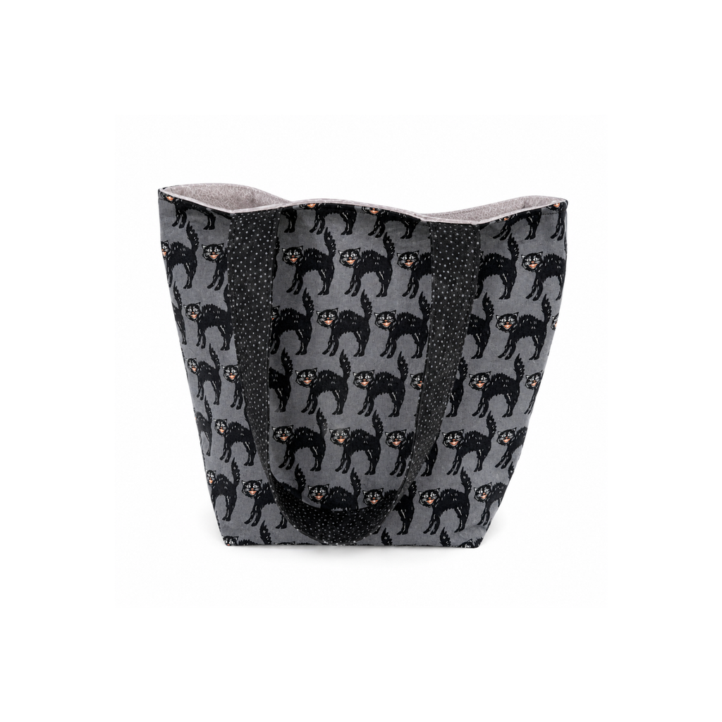 Handmade Black Cat trick or treat bag for Halloween