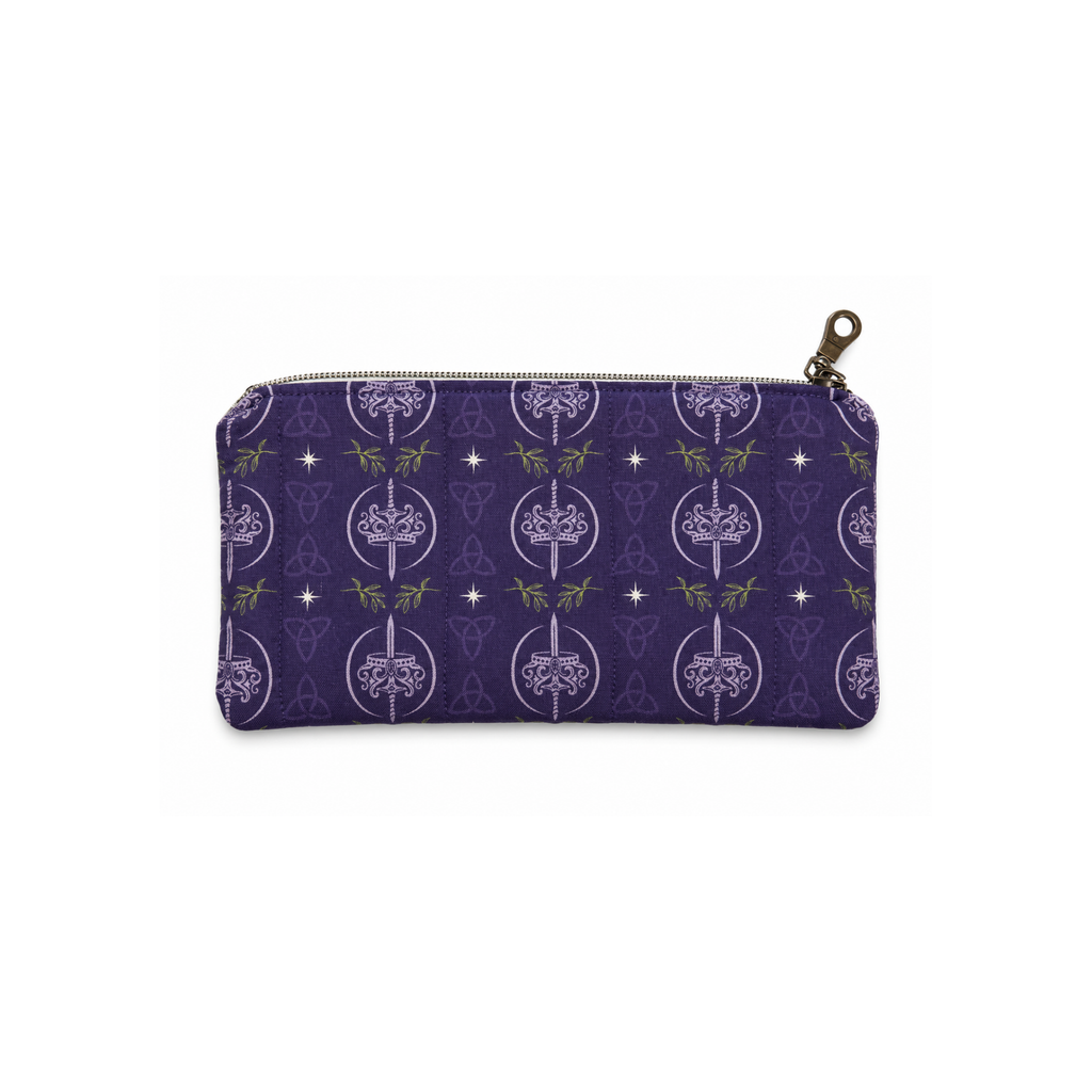 K. F. Breene Purple Zipper Pouch