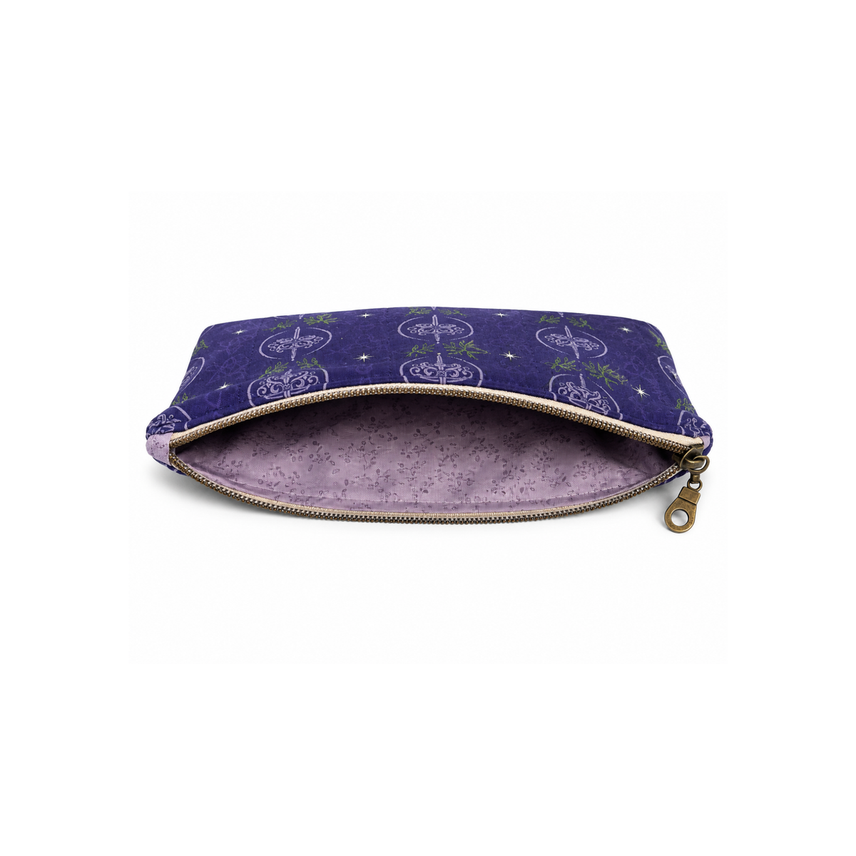K. F. Breene Purple Zipper Pouch