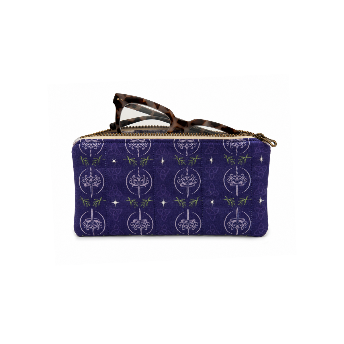 K. F. Breene Purple Zipper Pouch