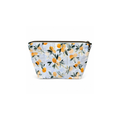 Handmade citrus print quilted cosmetic bag