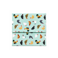 Handmade microwave potato bag with chicken print in kitchen