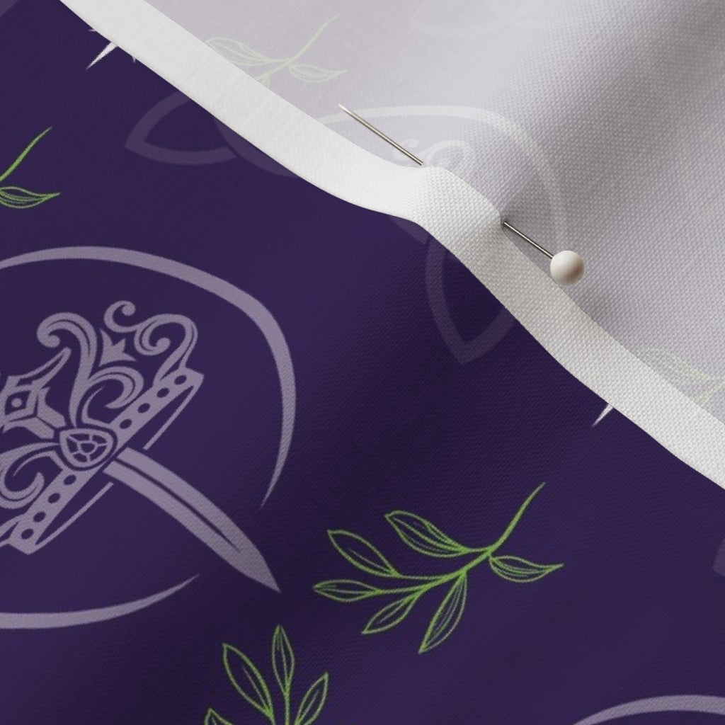 K.F. Breene Purple Celtic Enchantment Fabric - LARGE Logos - 1 Yard