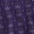 K.F. Breene Purple Celtic Enchantment Fabric - LARGE Logos - 1 Yard