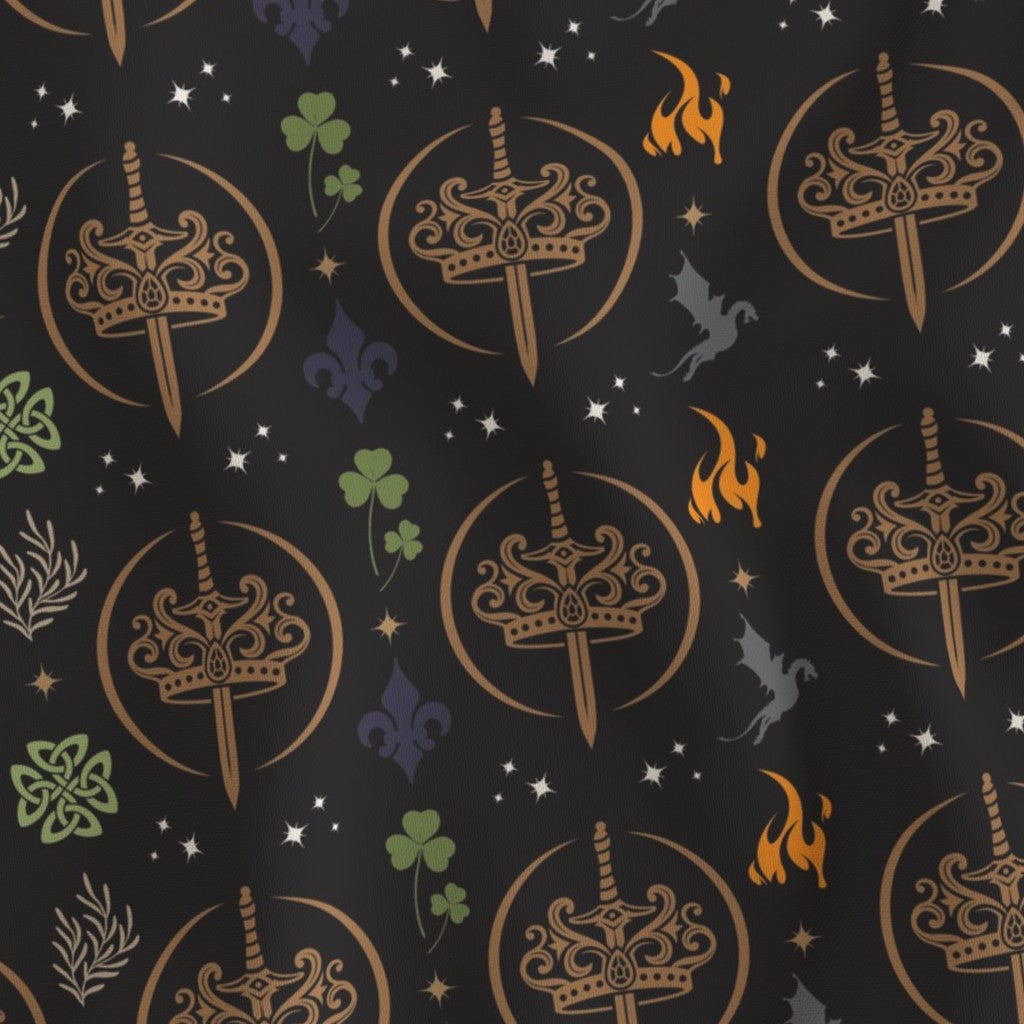 K.F. Breene - Magic & Mayhem Fabric - LARGE Logos - 1 Yard