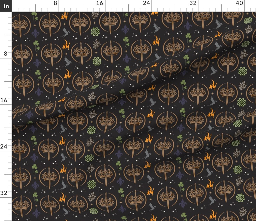 K.F. Breene - Magic & Mayhem Fabric - LARGE Logos - 1 Yard