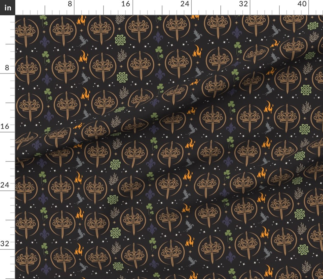 K.F. Breene - Magic & Mayhem Fabric - LARGE Logos - 1 Yard