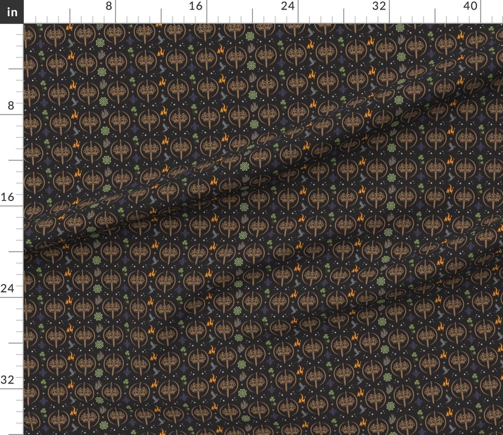 K.F. Breene - Magic & Mayhem Fabric - SMALL Logos - 1 Yard