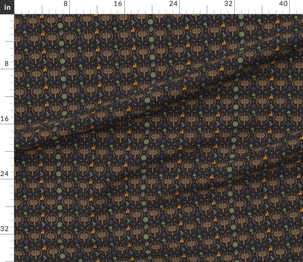 K.F. Breene - Magic & Mayhem Fabric - SMALL Logos - 1 Yard