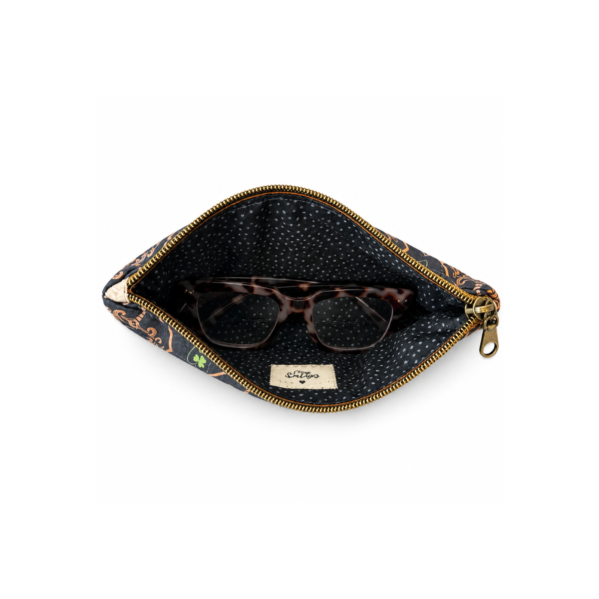 K. F. Breene Charcoal Zipper Pouch