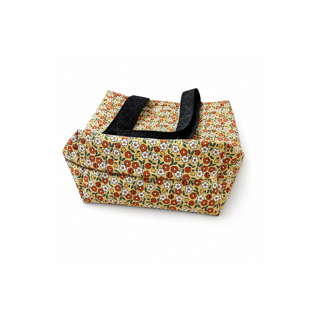 Handmade pumpkin print Halloween bag for kids