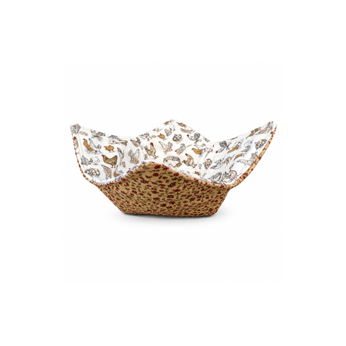 Cotton microwave bowl holder with chicken print