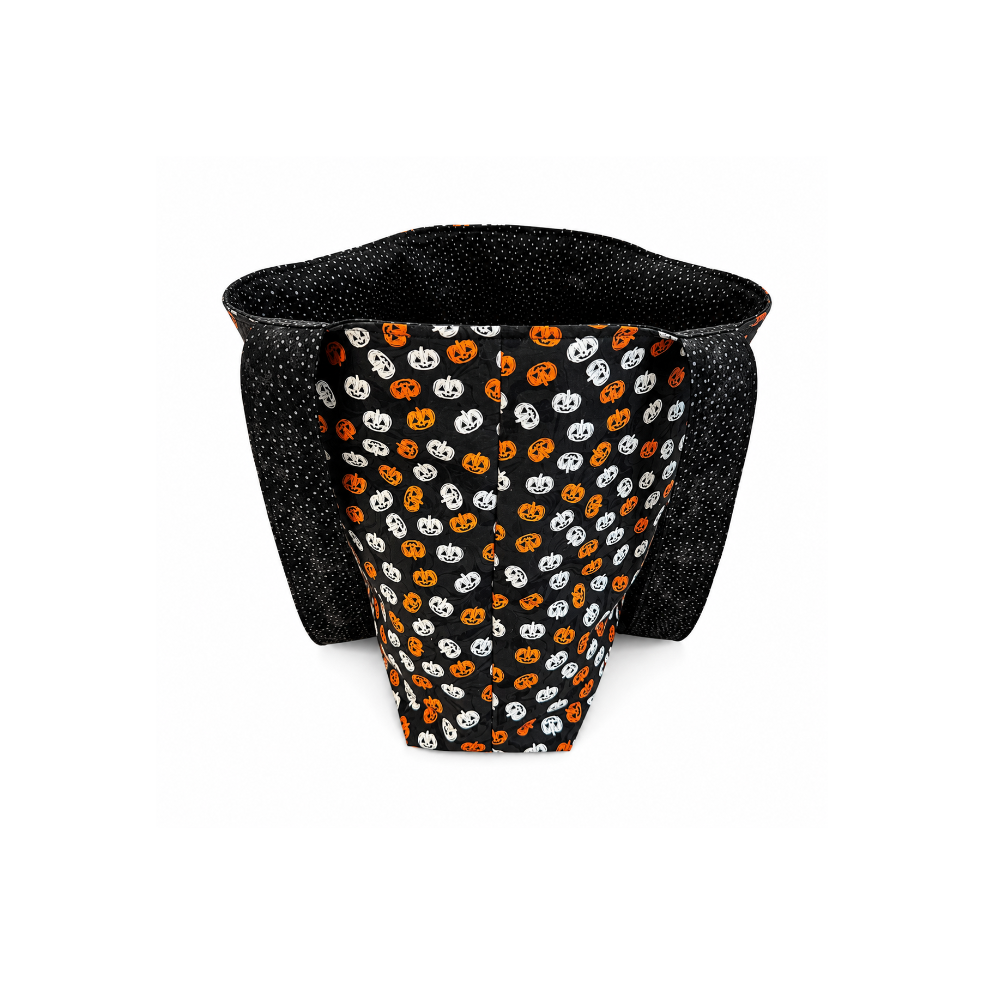 Pumpkin Party fabric candy bag with sturdy handles