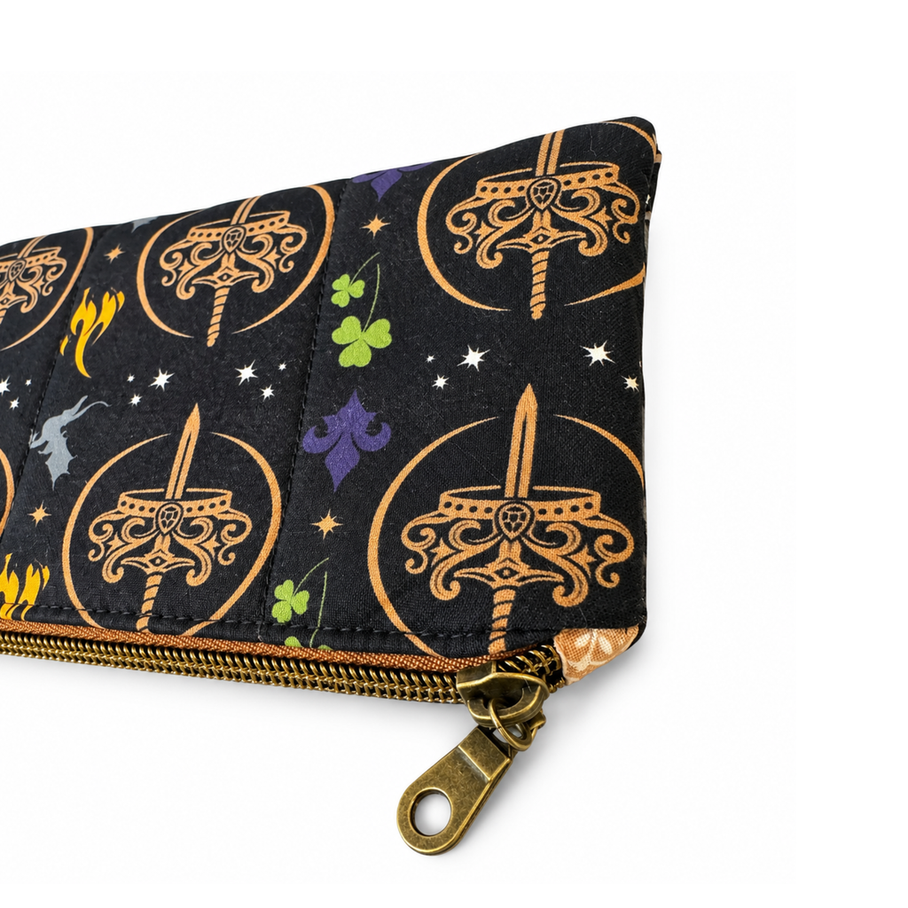 K. F. Breene Charcoal Zipper Pouch