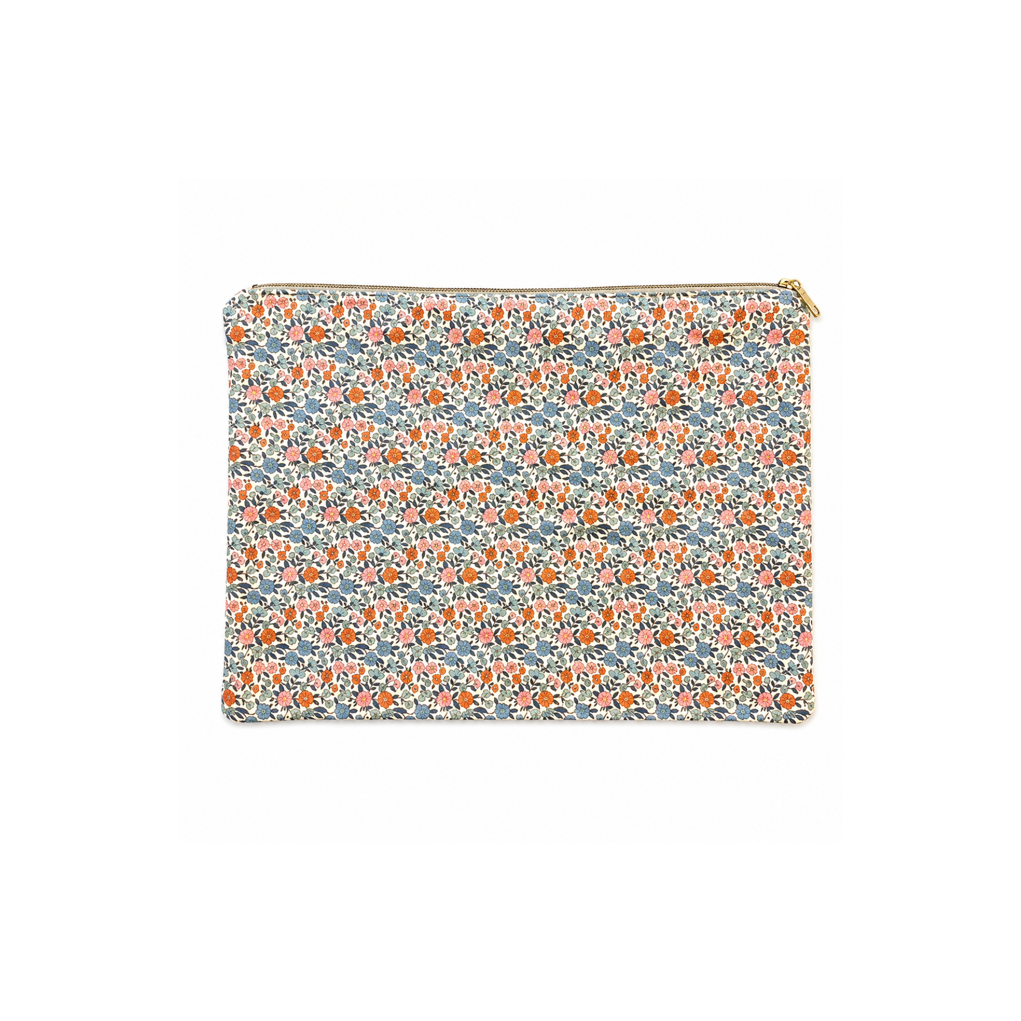 Handmade Morning Meadow floral quilted laptop sleeve for MacBook
