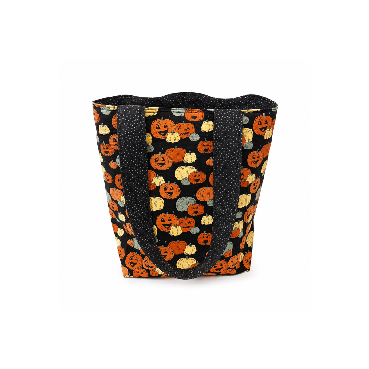 Handmade Happy Pumpkin trick or treat bag for Halloween
