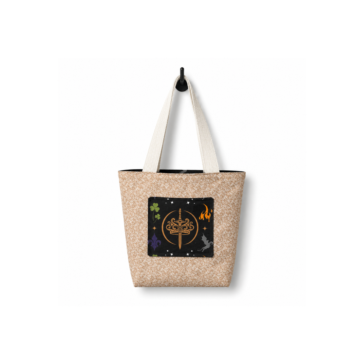 K.F. Breene Reversible Tote – Cream