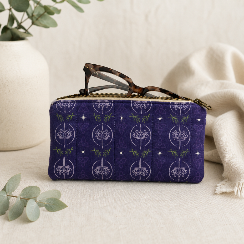 K. F. Breene Purple Zipper Pouch